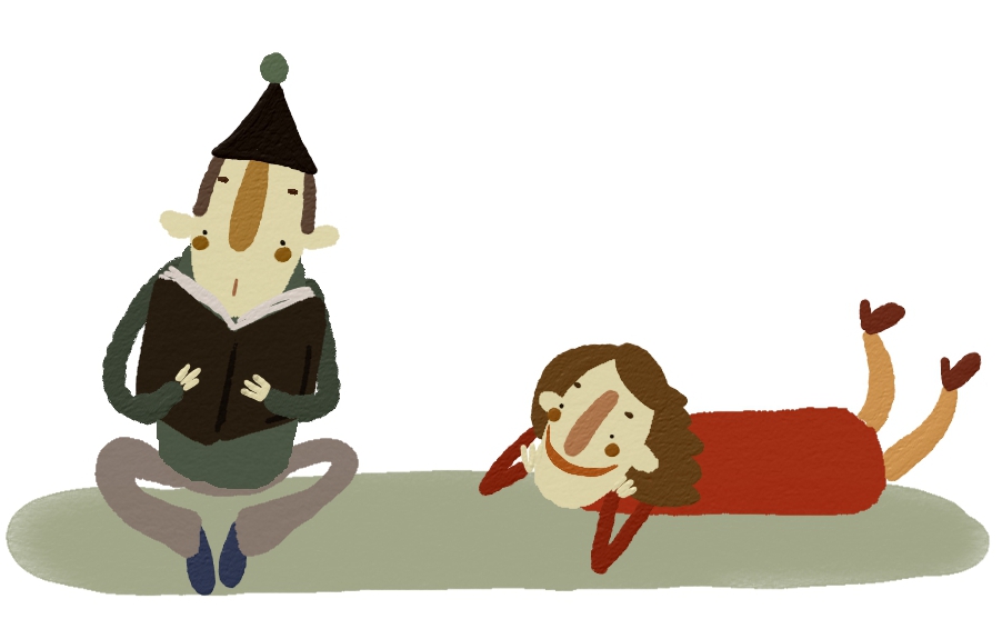 osoba czytająca książkę